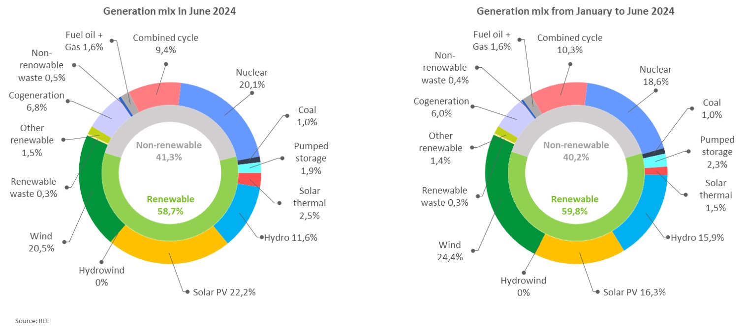 Generation mix June 2024