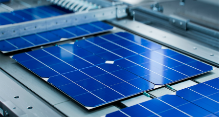 Células fotovoltaicas testándose en el laboratorio